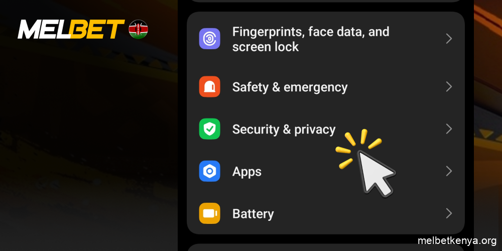 Go to your phone's settings, step 1