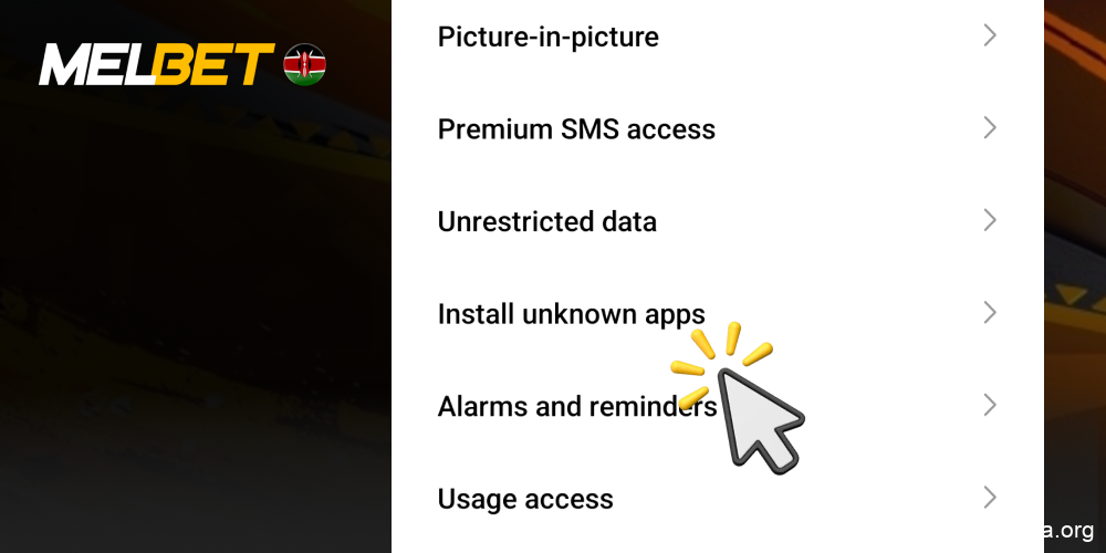 Allow installation of apps from unknown sources, step 2