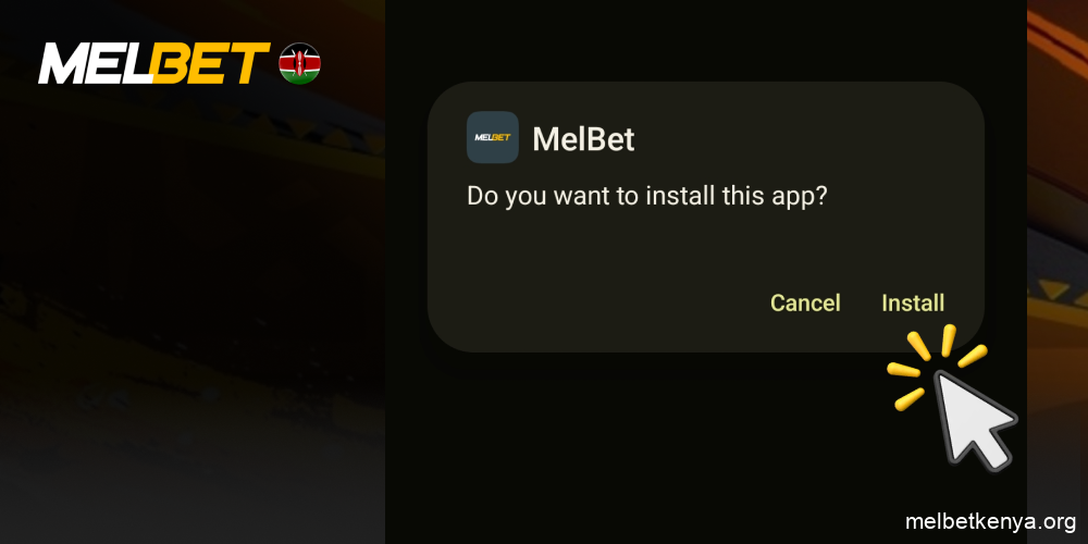 Install the Melbet app, step 8