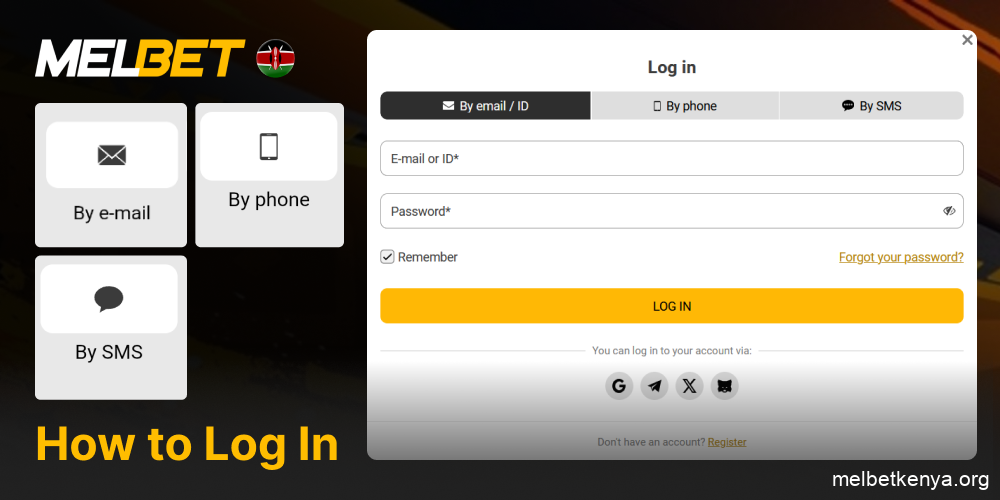 Login guide for Melbet Kenya account access