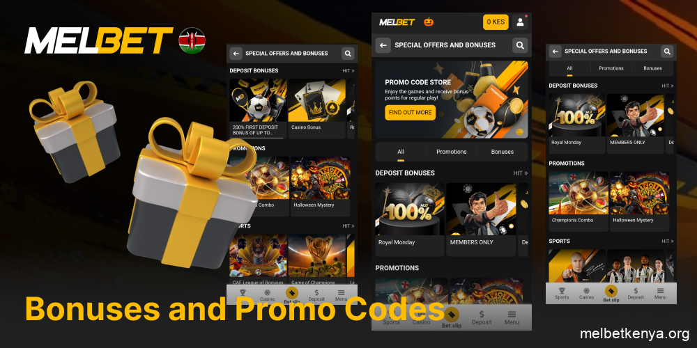 Claim Melbet Kenya bonuses through the app