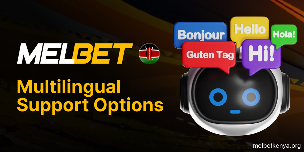 Language options available in Melbet customer service