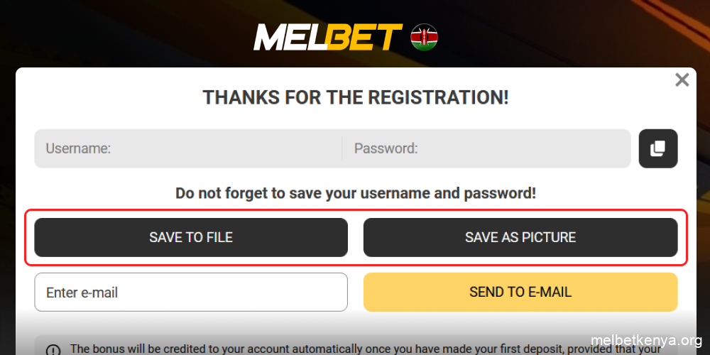 Save your login and password, step 8